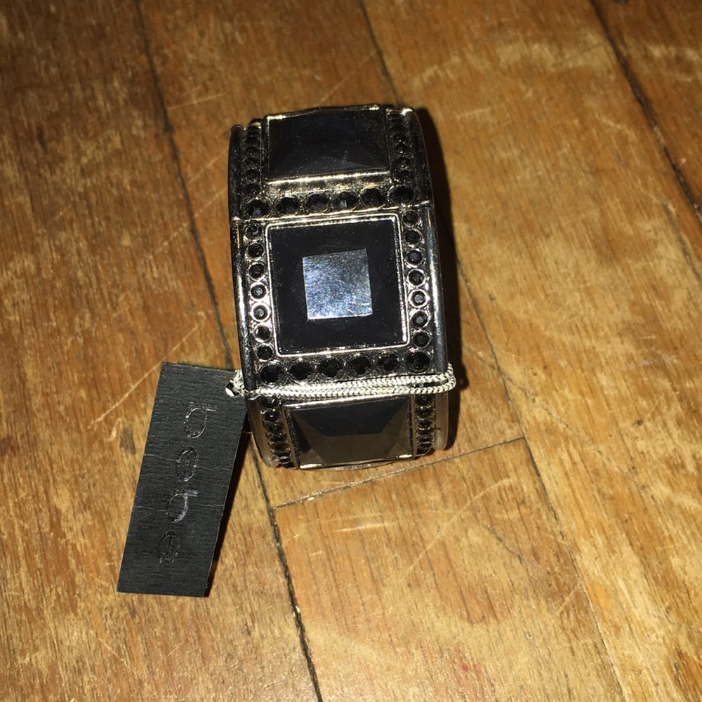 Bebe Black Square Bangle - Picture 3 of 3