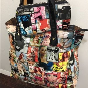 magazine bag with wallet doble zipper wallet