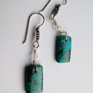 Shutterkite and Swarovski Dangle Earrings