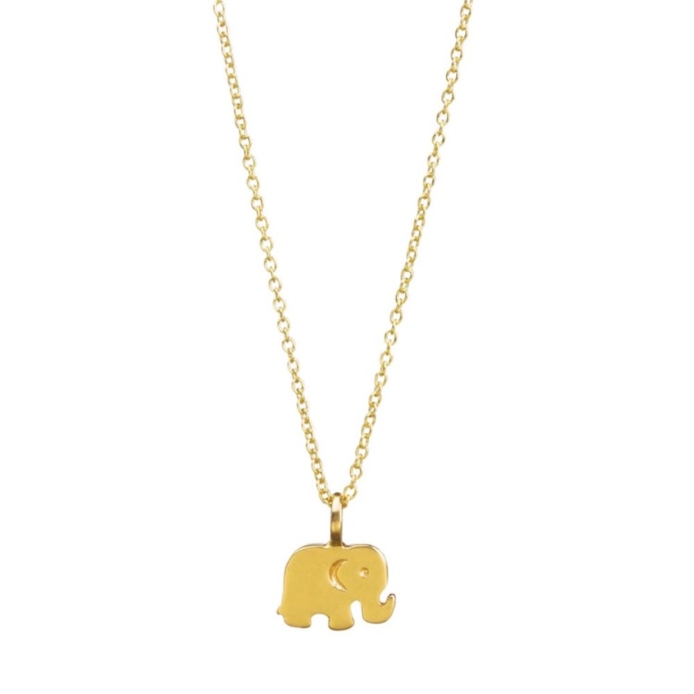 Gold Elephant Good Luck Necklace + Card - Picture 2 of 2