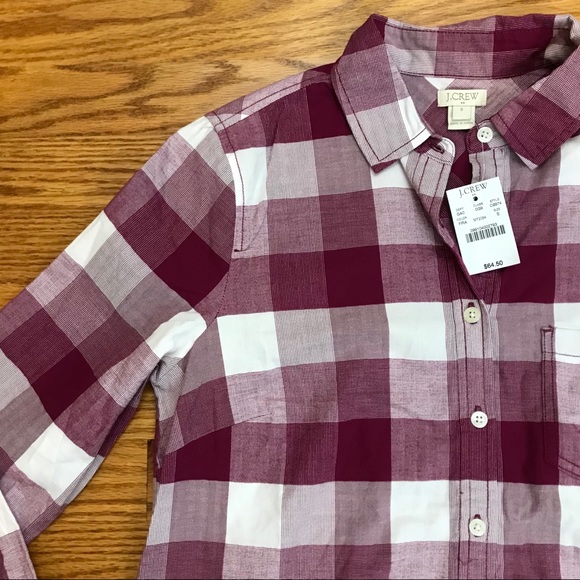 J. Crew Herringbone Check Popover Small - Picture 2 of 8