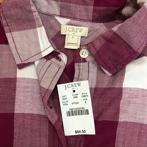 J. Crew Herringbone Check Popover Small - Picture 5 of 8