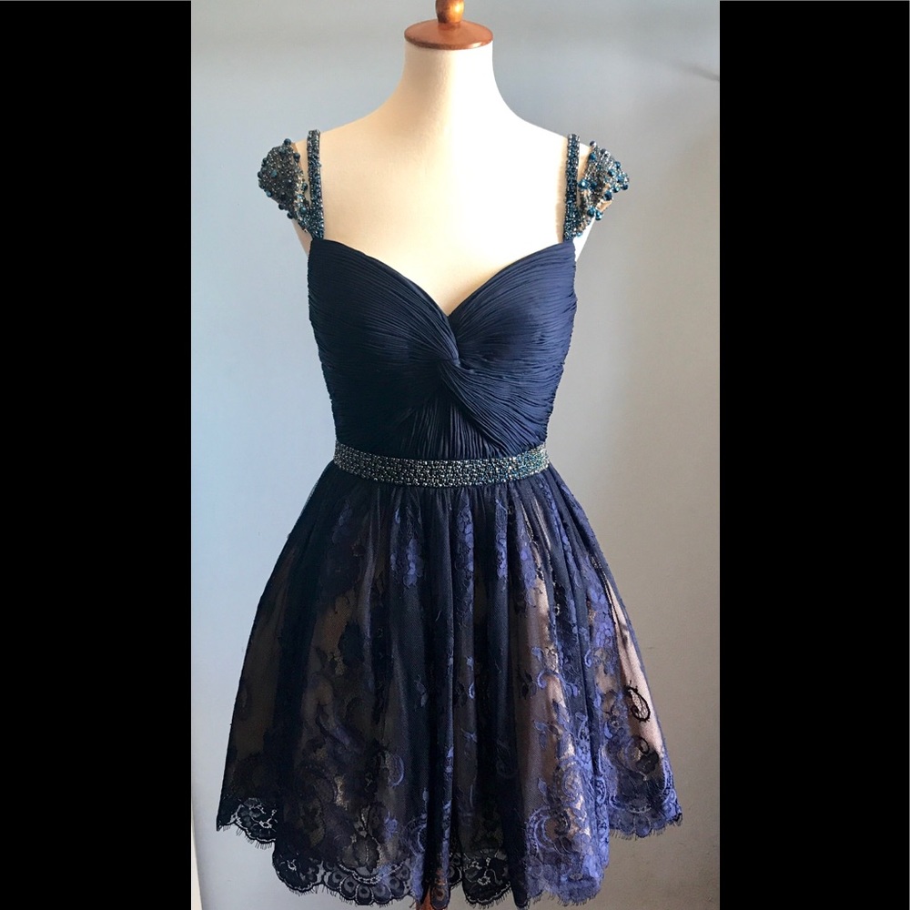 Navy dress by Sherri Hill