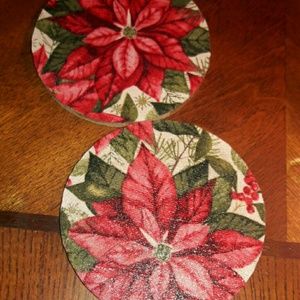 Set of two holiday themes coasters
