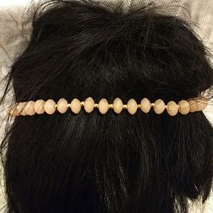 Pink bead headband
