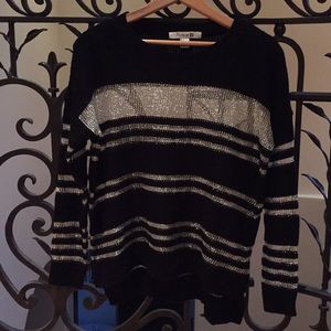 Forever 21  knit sweater with mesh insert