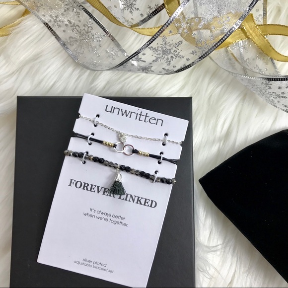 💰Unwritten Forever Linked 3 Strand Bracelets - Picture 1 of 6