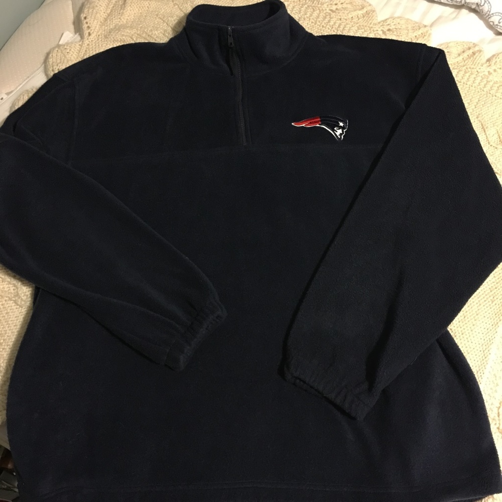 Men's New England Patriots Navy Fleece Pullover