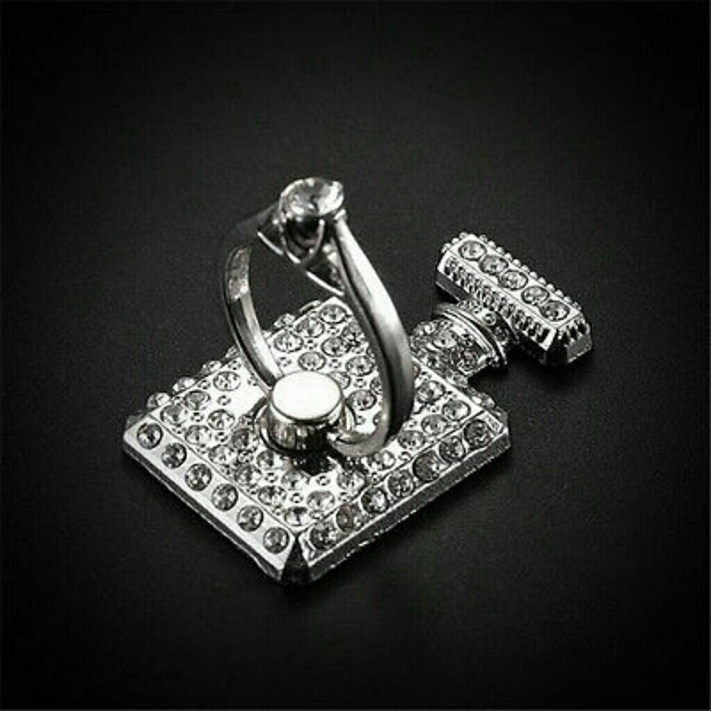 BOGO-Perfume Bottle Shaped w/Rhinestone Phone Ring - Picture 3 of 4