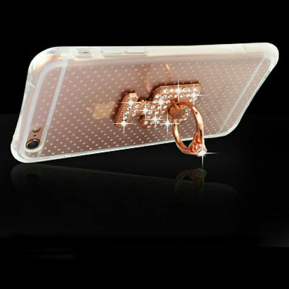 BOGO-Perfume Bottle Shaped w/Rhinestone Phone Ring - Picture 4 of 4