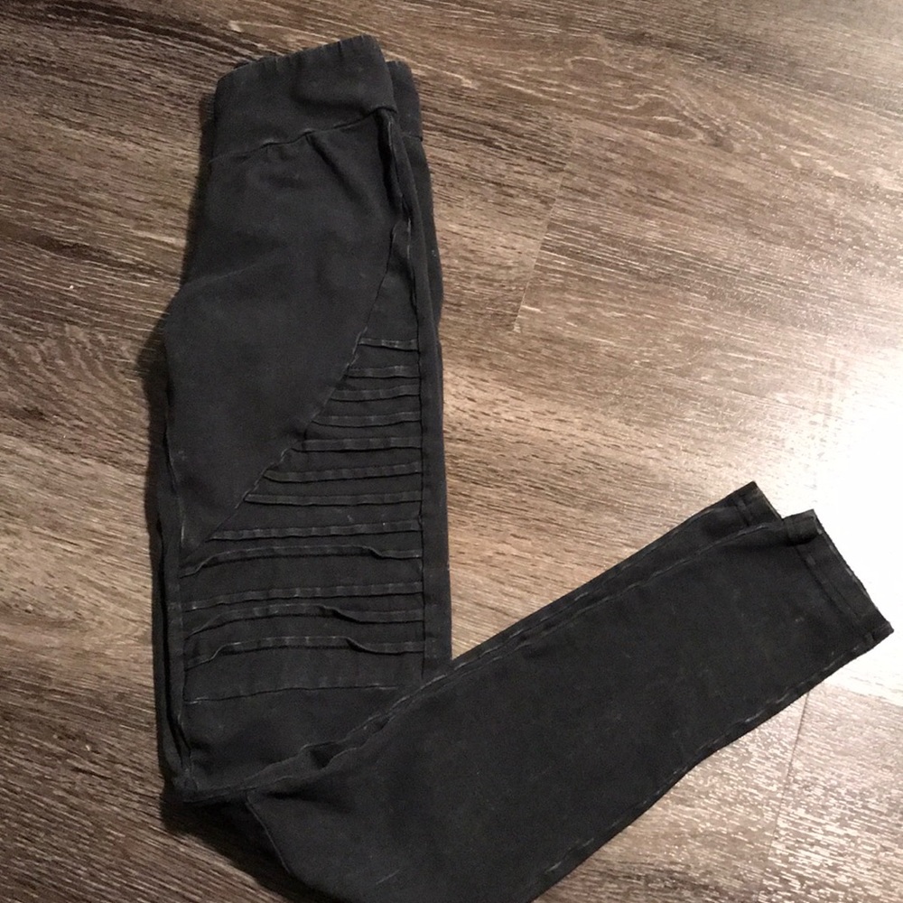 Grey Acid Wash Leggings