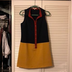 Color block a line dress