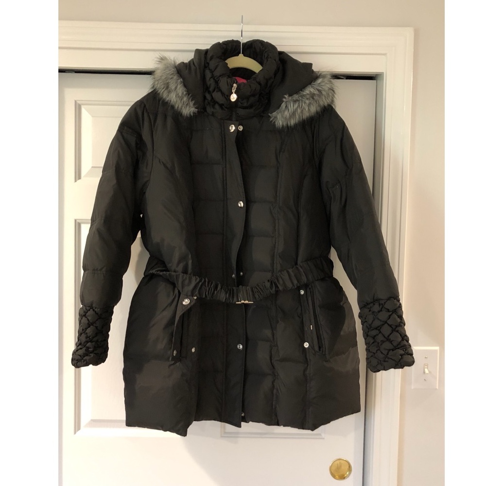Betsey Johnson Black Winter Parker