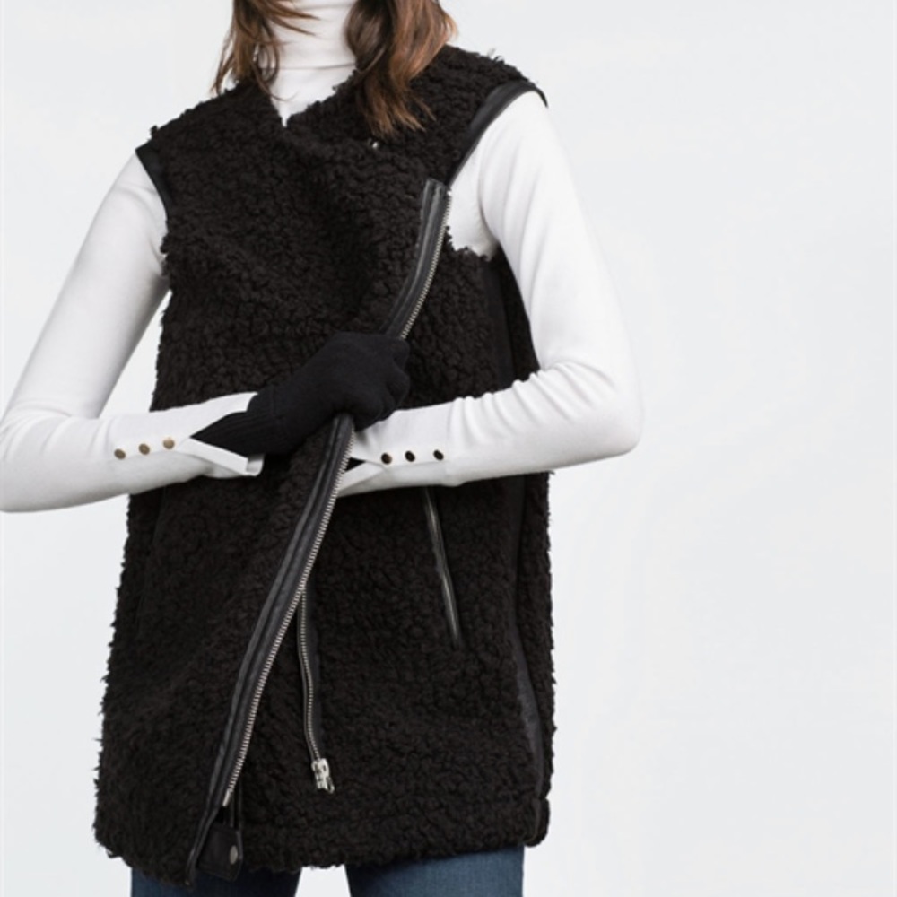 Zara Biker Vest, size S