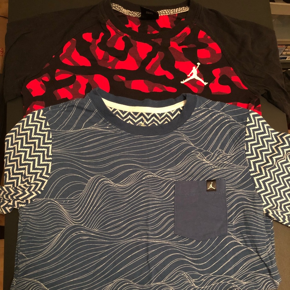 Two boys Jordan T-shirts