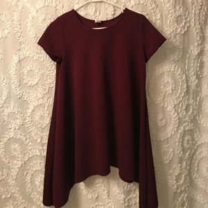 Maroon short sleeve tunic!