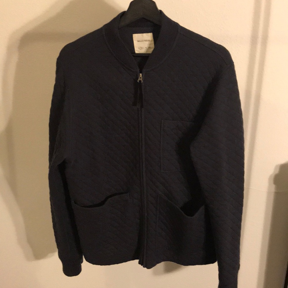 Billy Reid Quilted Zip Bomber Jacket