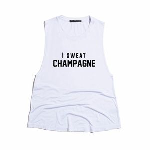 i sweat champagne tank