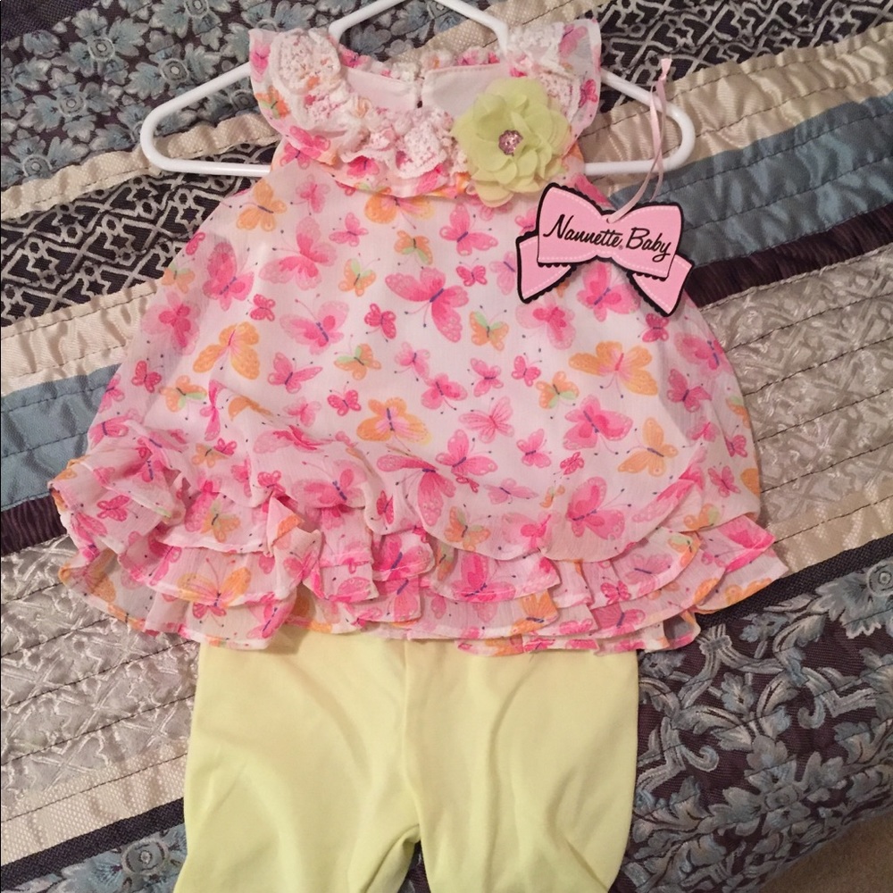 Baby girl 2 piece set. 3-6 months