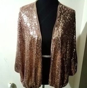 Gorgeous sequined drapey jacket!