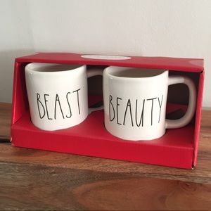 Rae Dunn Beauty & Beast Mug Set