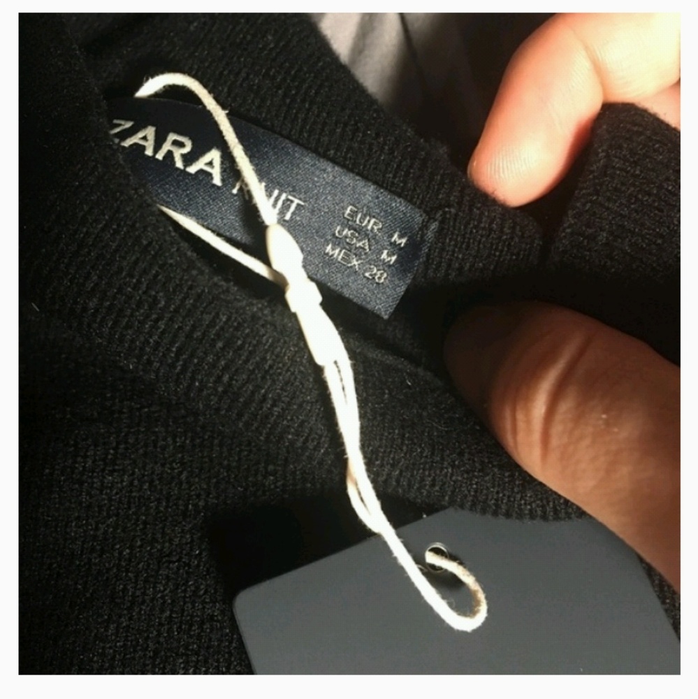 NWT Zara knit top black