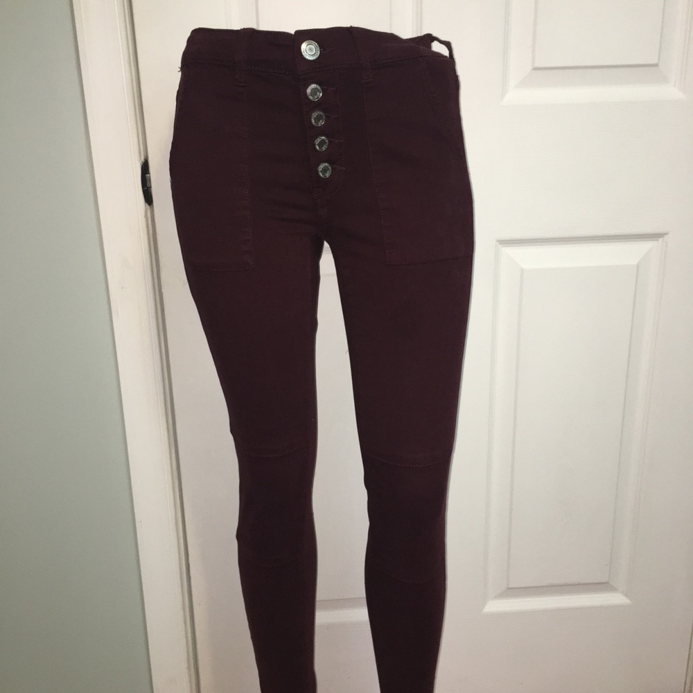Cute maroon jeans from American Eagle