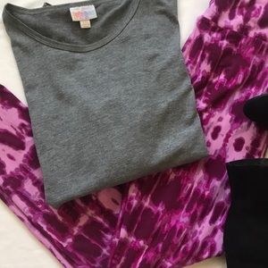 EUC Lularoe OS Tie Dye Pink& Purple Leggings