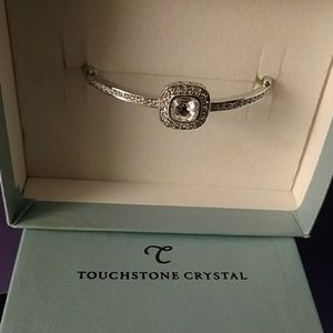 Touchstone Crystal Bracelet, Rhodium Plated