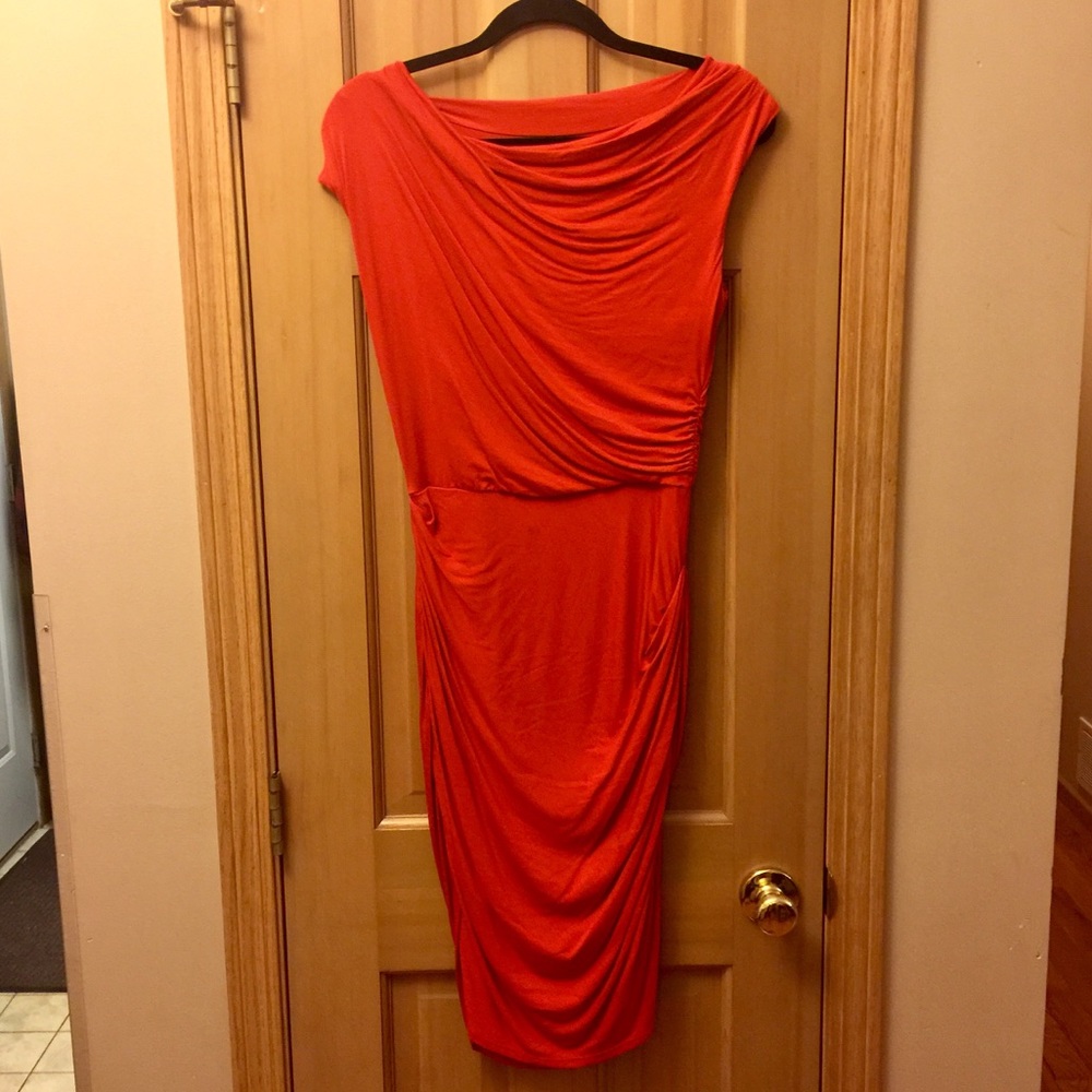 Anthropologie Bordeaux Orange Dress
