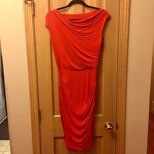 Anthropologie Bordeaux Orange Dress