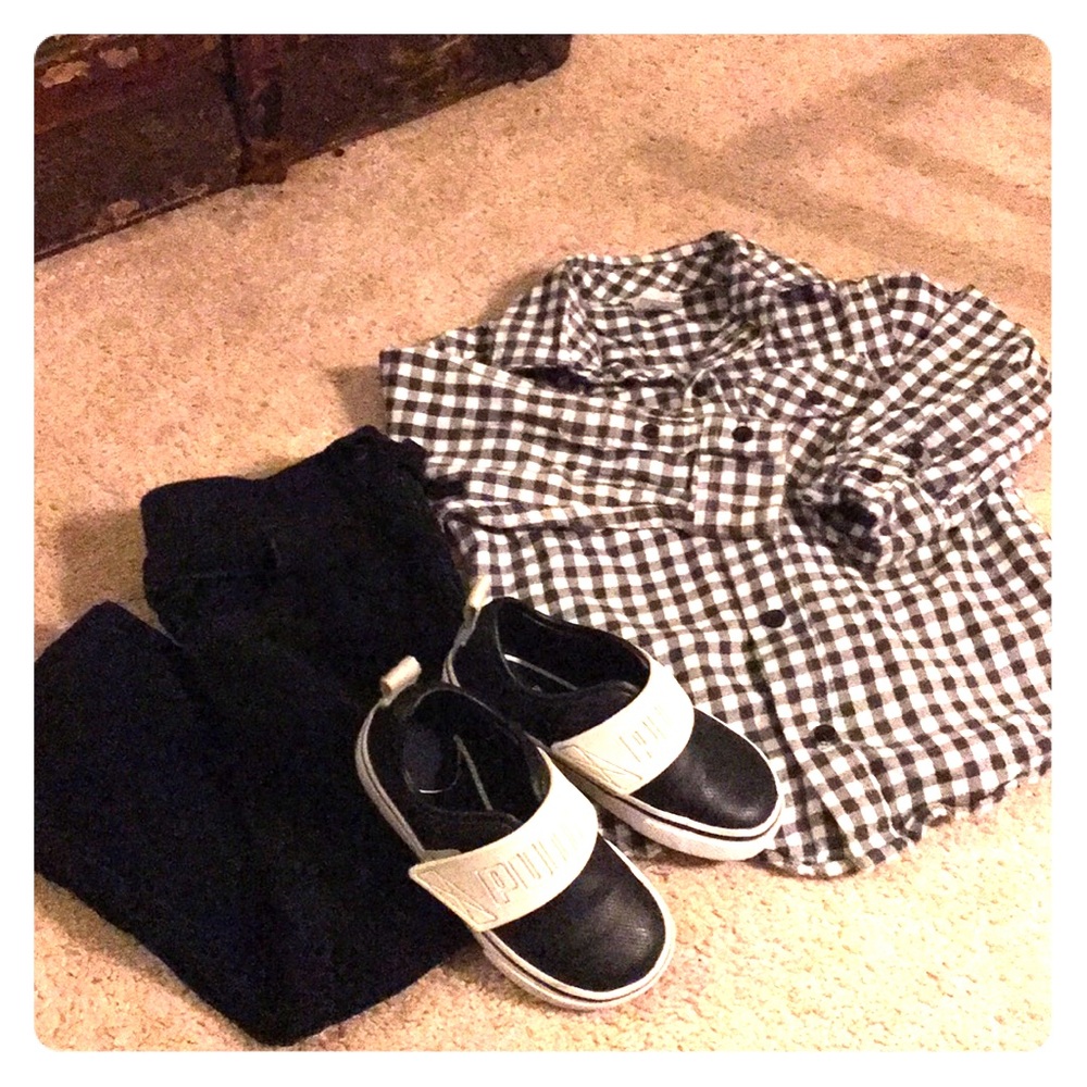 Gymboree Flannel long sleeve, and corduroys