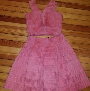 Two piece bandage dress