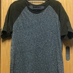 Short sleeved scalloped baseball t-shirt