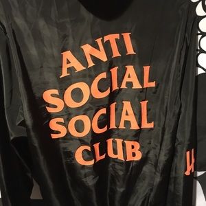 Anti Social Social Club orange/black windbreaker