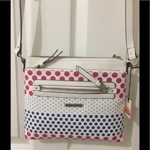 NWT Dana Buchman Polka Dots Crossbody