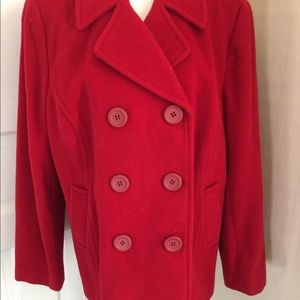 Red peacoat