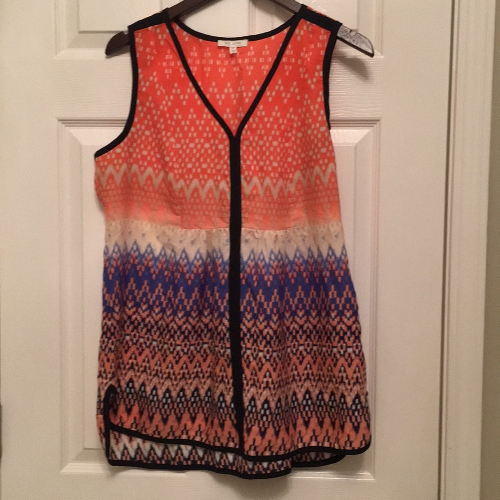 Ava James orange/blue print