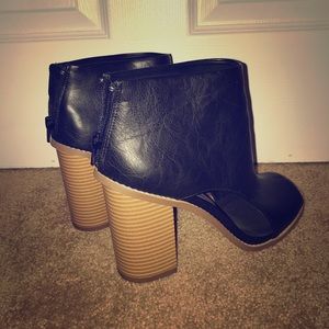 Open Toe Black Bootie