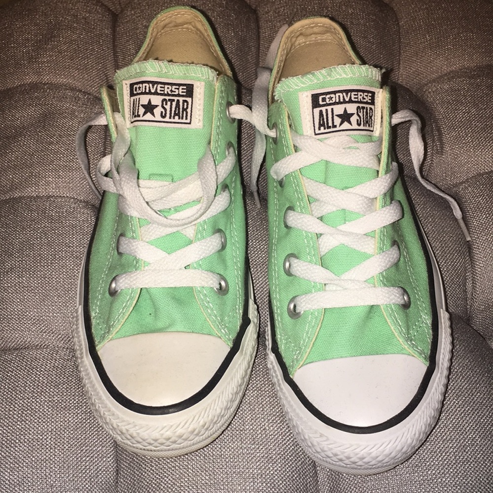 Aqua Converse sneakers