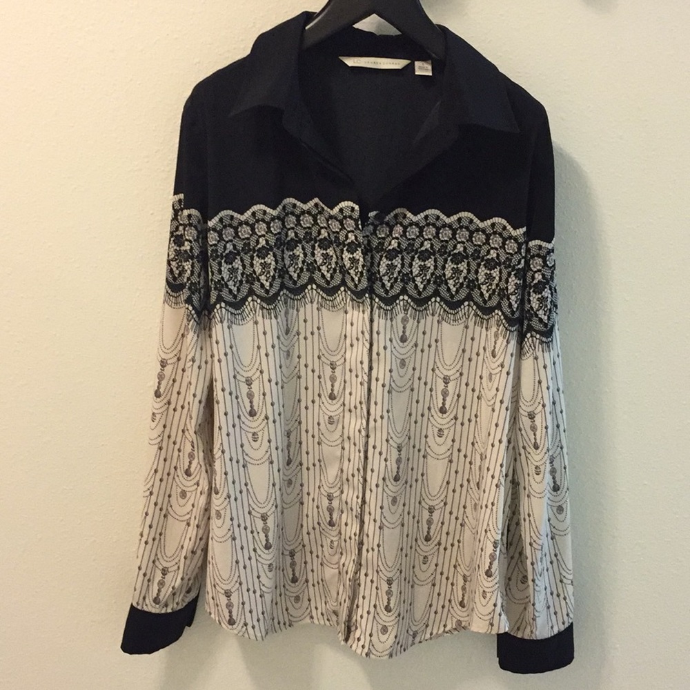 LC Lauren Conrad Button-up Blouse