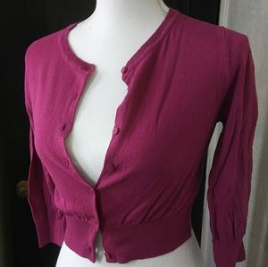Old Navy Mini Cropped Cardi Cardigan Deep Pink