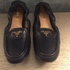 Navy blue Prada Loafers size 8