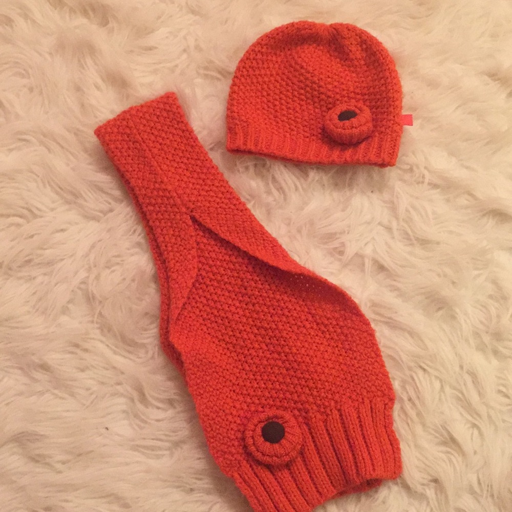 Orange hat and scarf- girls