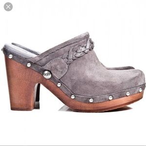 Grey Ugg Suede Clogs