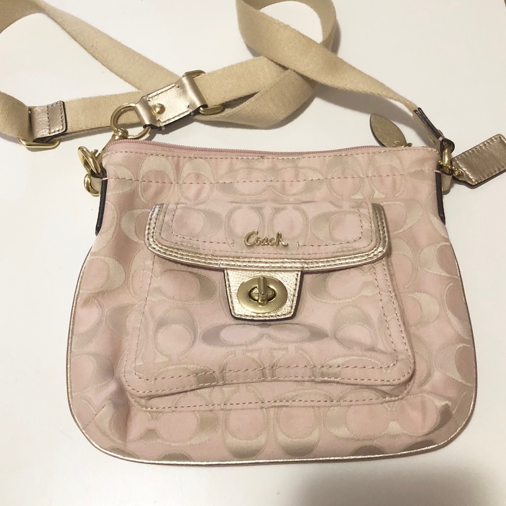 Coach pink crossbody bag