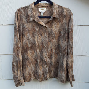 Talbots Silk Blouse Size 18