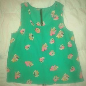 Graphic Floral Tank Top