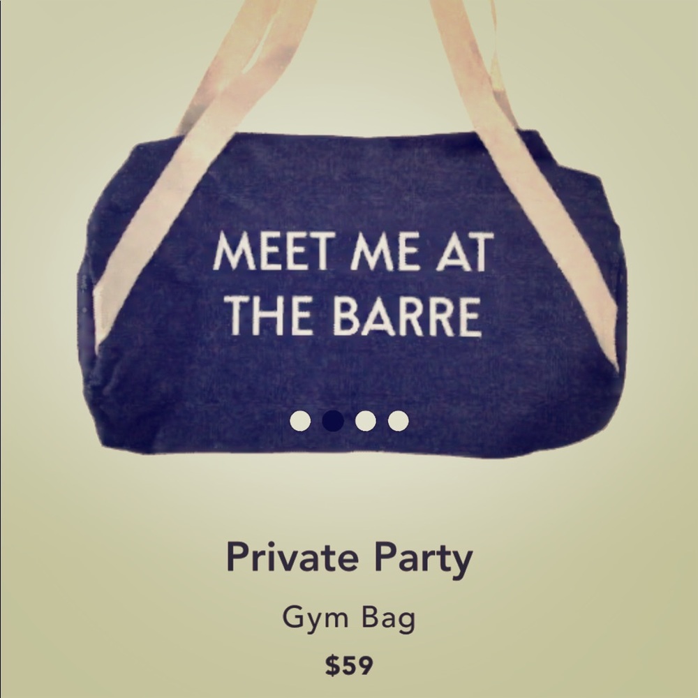PRICE DROP: FabFitFun gym bag ; Private Party