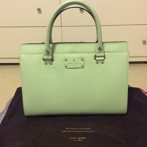 Aqua Kate Spade top handle bag